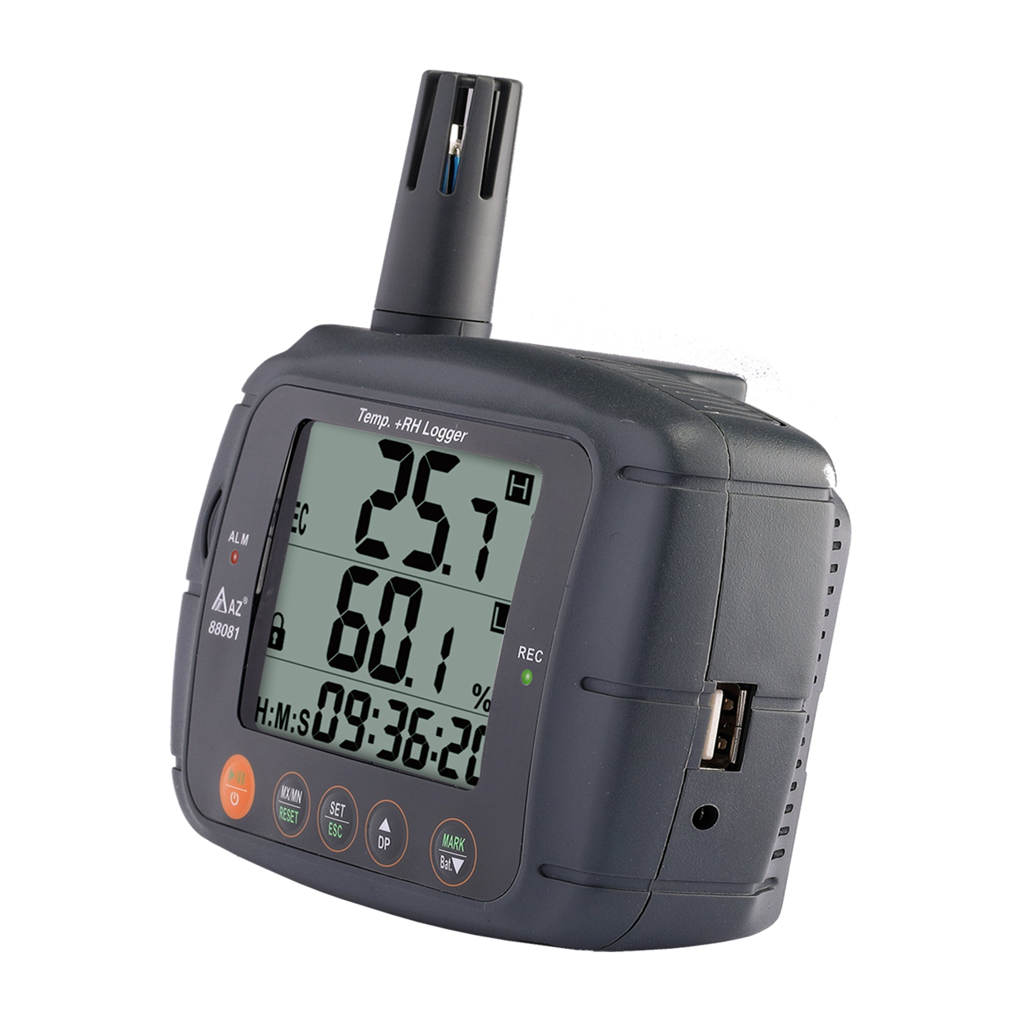 88081 AZ Large LCD Temperature & Humidity USB Data Logger