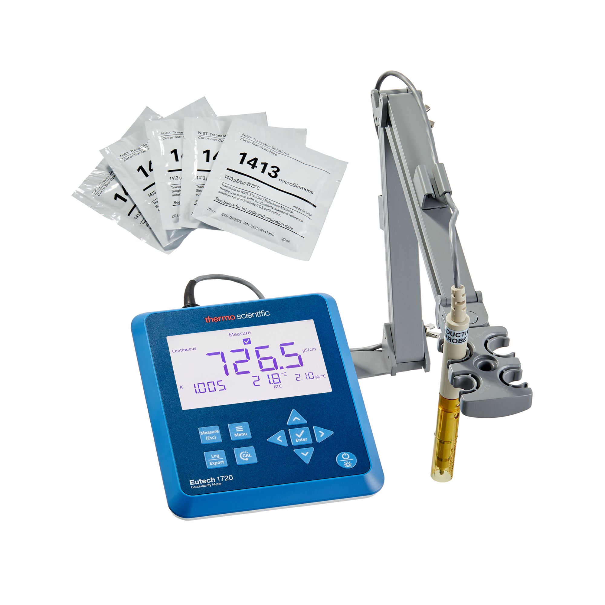 Eutech EC 1720 conductivity/salinity/TDS bench meter kit