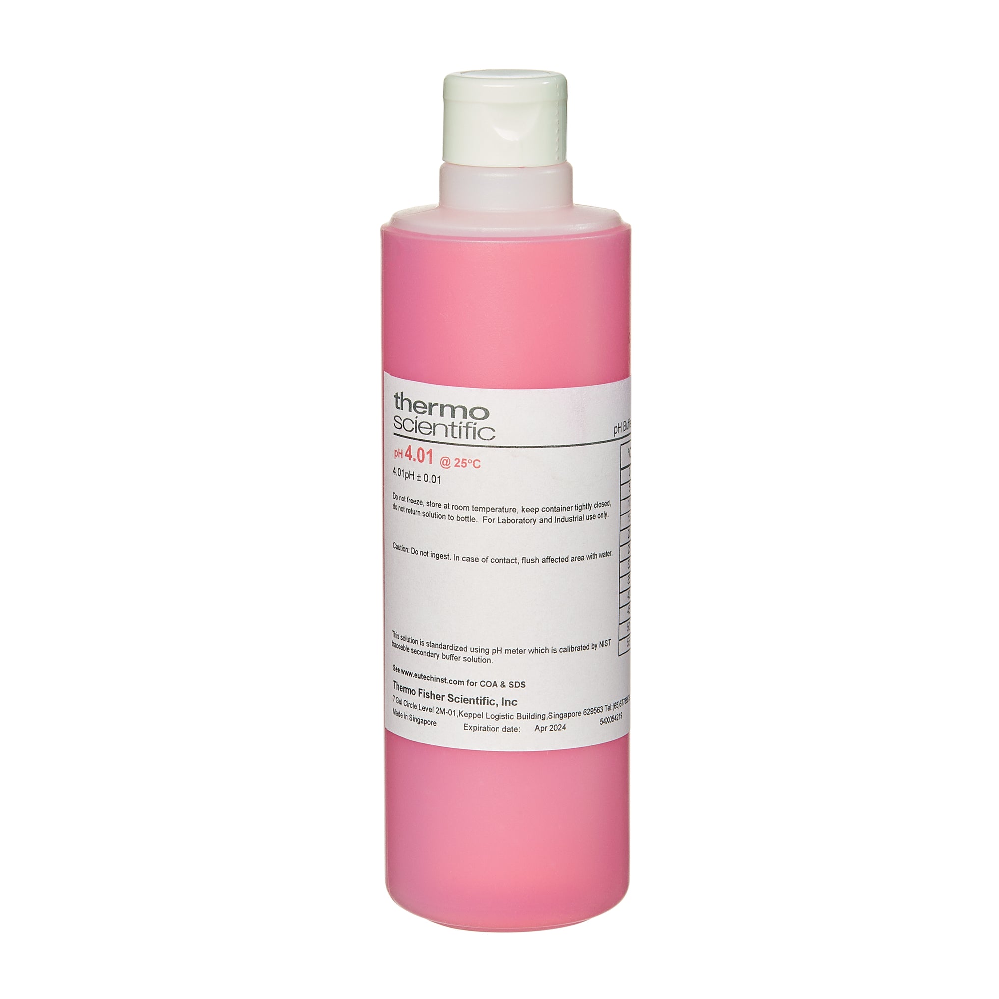 Eutech™ pH Buffers and Solutions, Red Color-Coded 1L