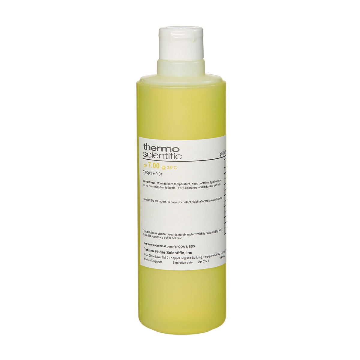 Eutech™ pH Buffers and Solutions, Yellow Color-Coded 1 L — main product view